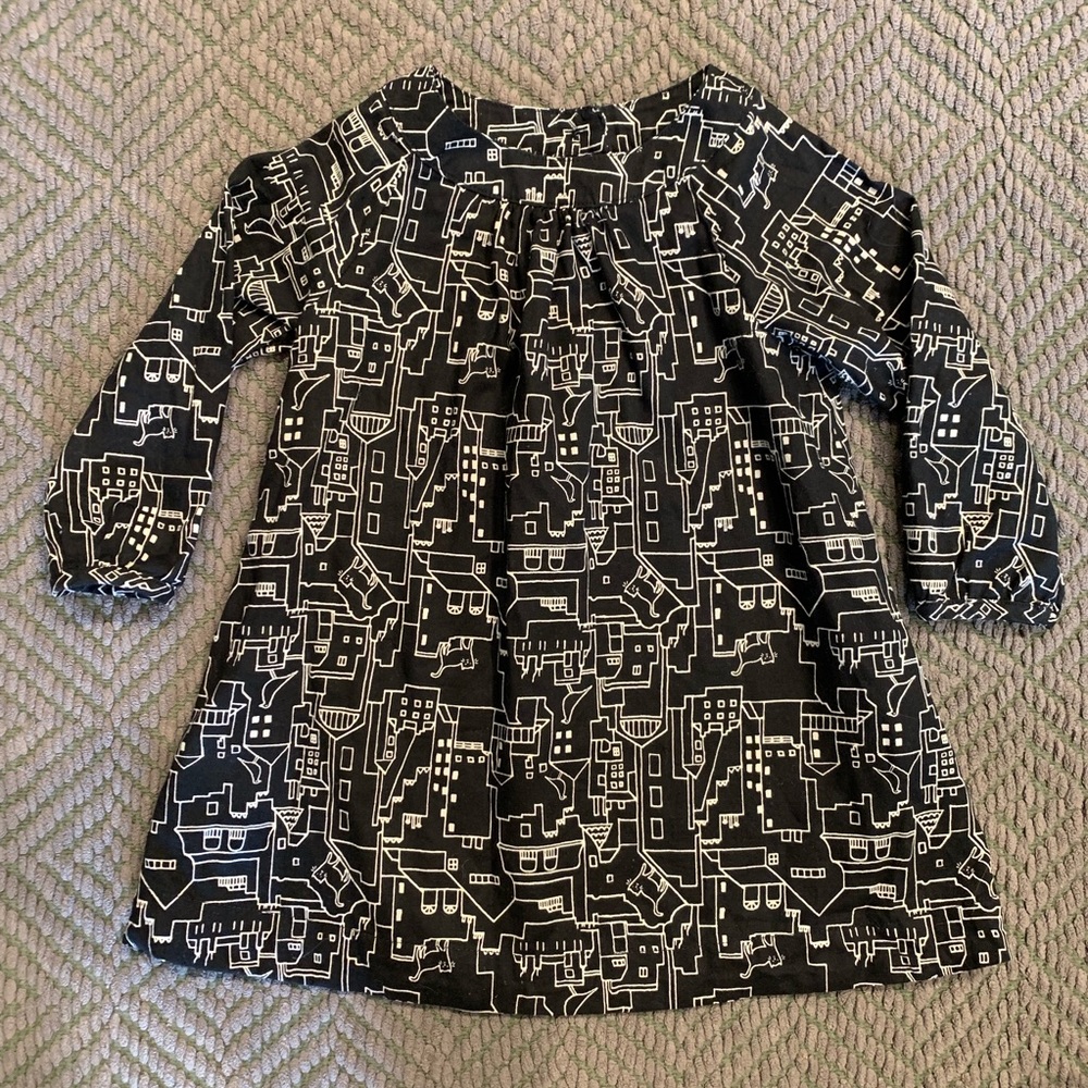 Baby Gap Cityscape with Cats Dress